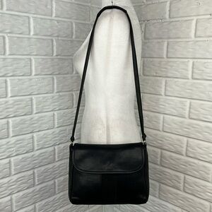 TANO BLACK LEATHER HANDBAG SHOULDER BAG MADE IN HONG KONG